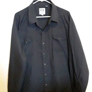 Men's Western Ely Cattleman Black Shirt Size 3XLT